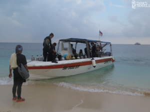 Some of the 120 daily divers arrive. We left our resort at 6:00 am to get in the water and diving by 7:00 am. 