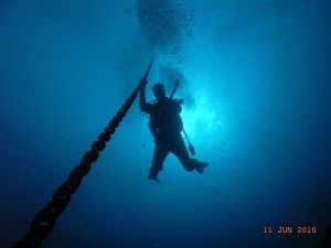 Diver and Anchor Line