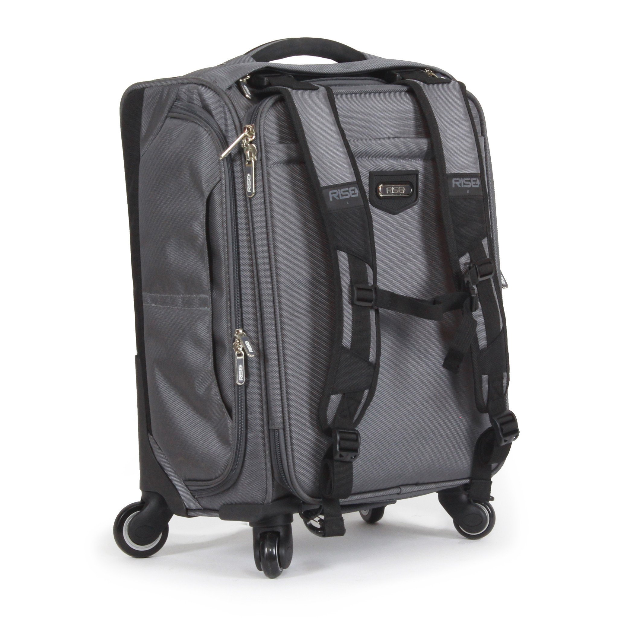 suitcase with wheels and backpack straps